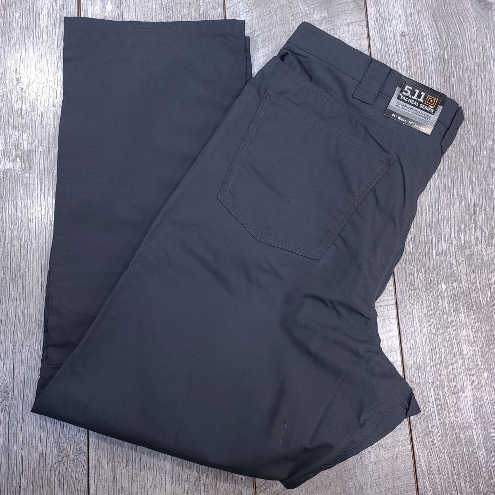 5.11 Tactical Mens 44x34 Gray Taclite Ripstop Jean Cut Mid Rise Straight Leg
